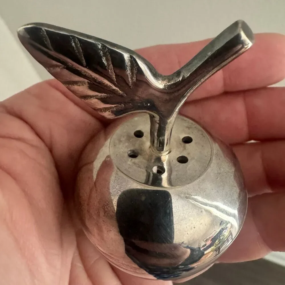 Vintage Silver Plated Apple & Pear Salt And Pepper Shakers